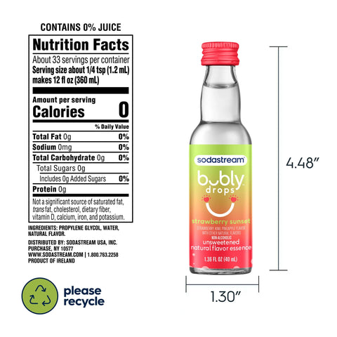 Sodastream bubly drops® Strawberry Sunset Natural Flavor Essence 40ml