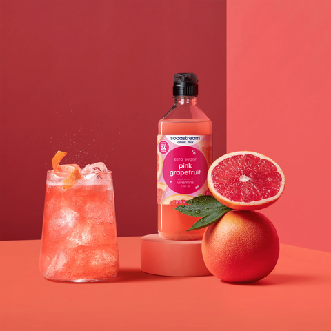 Sodastream Classics® Pink Grapefruit Zero Sugar Drink Mix 4 Pack 440ml